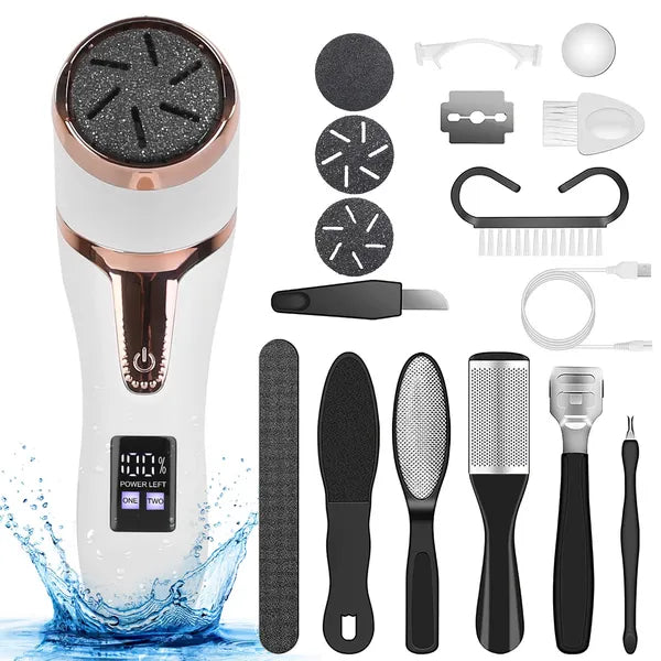 17-Pcs Electric Foot Callus Remover (Blackhead Remover Vacuum)