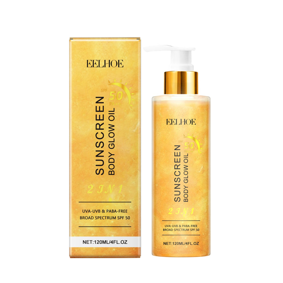 Golden Glow Sunscreen Body Oil (Oil-Free Sunscreen)