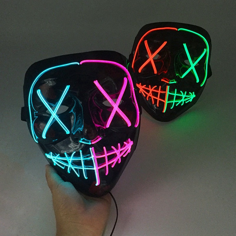 Scary Blood Horror LED Glow Face Mask (LED Face Mask)